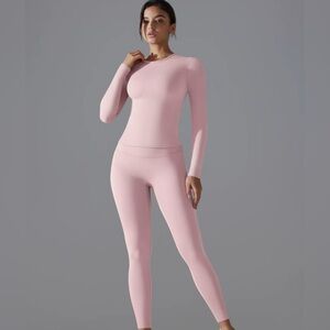 Butter Soft Pink Women's Leggings and matching top